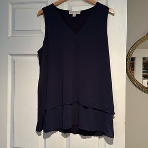 Michael Kors dress blouse size XL navy blue